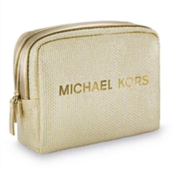Michael Kors Shimmering Gold Pouch - Picture 1 of 1
